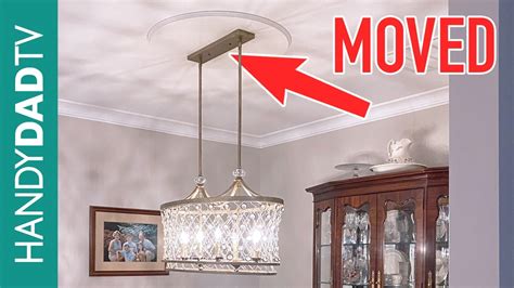 how center light without moving junction box|moving off center ceiling lights.